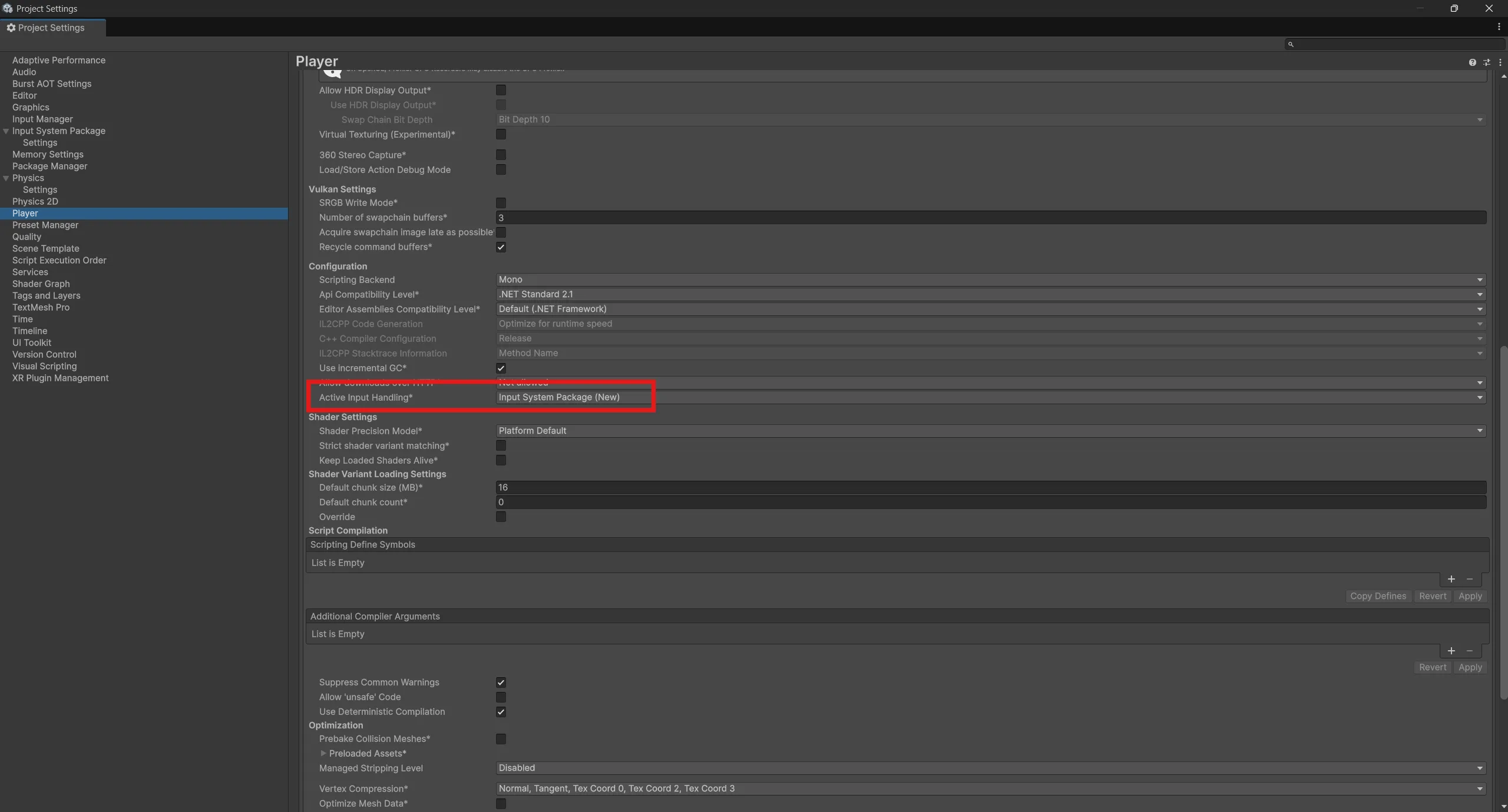 Player tab