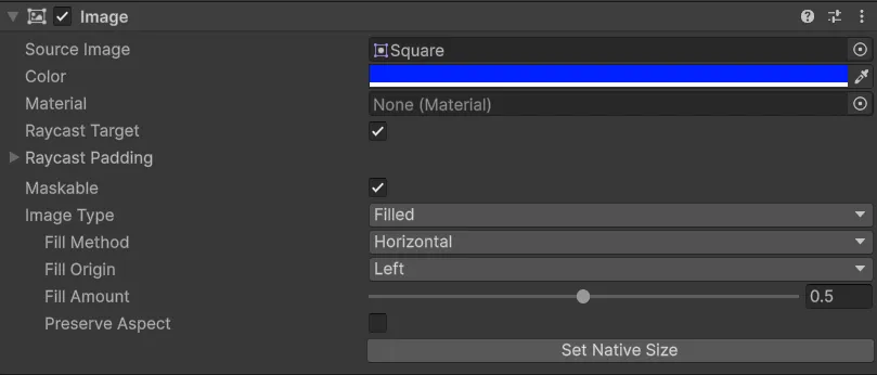 Set Image Type to Filled