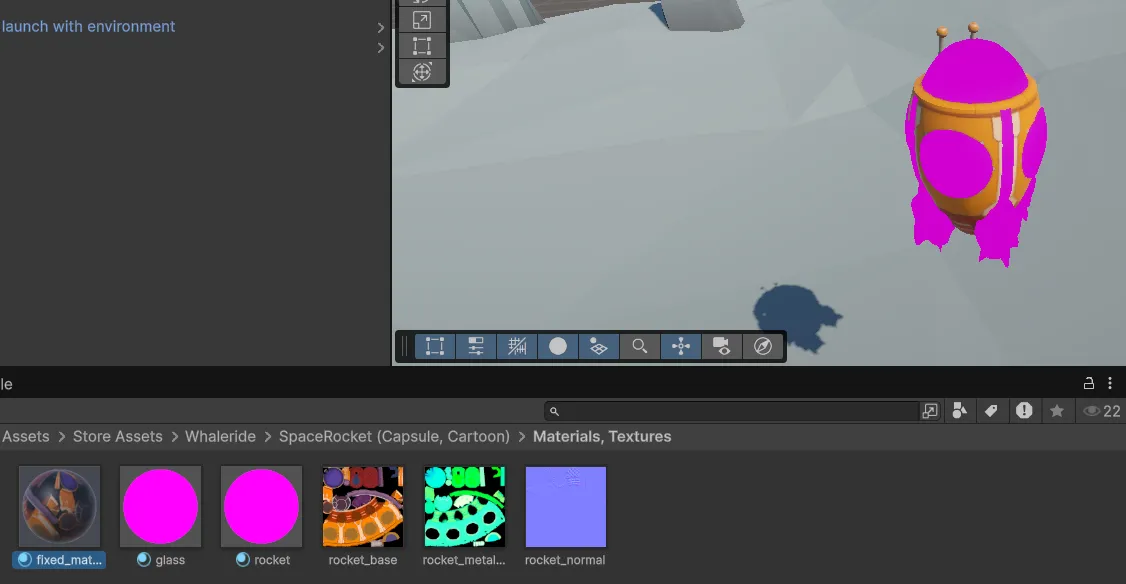 Result with corrected material
