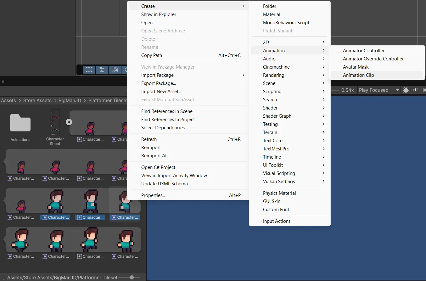 Create clip from selection