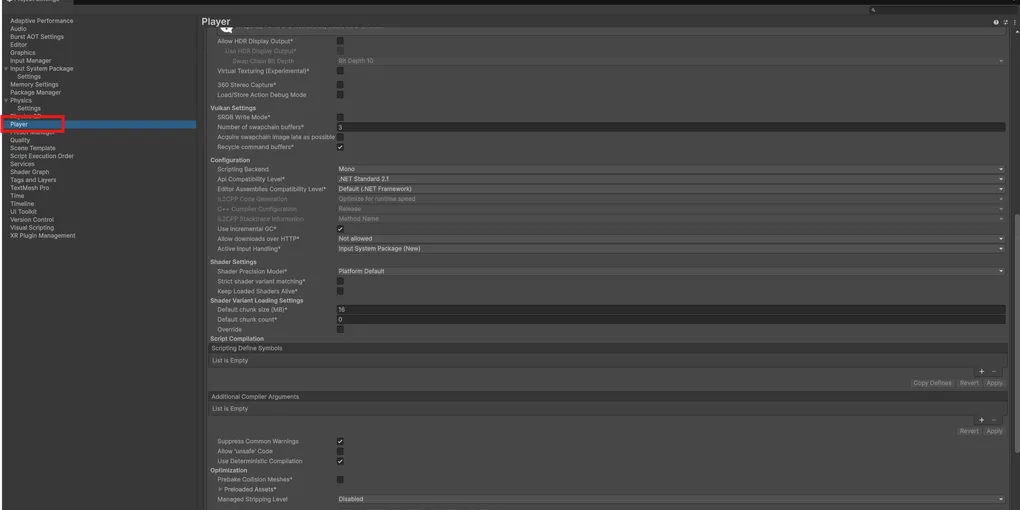 Enable the Old Input System in Unity 6